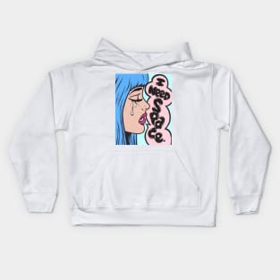 I Need Space Crying Comic Girl Kids Hoodie